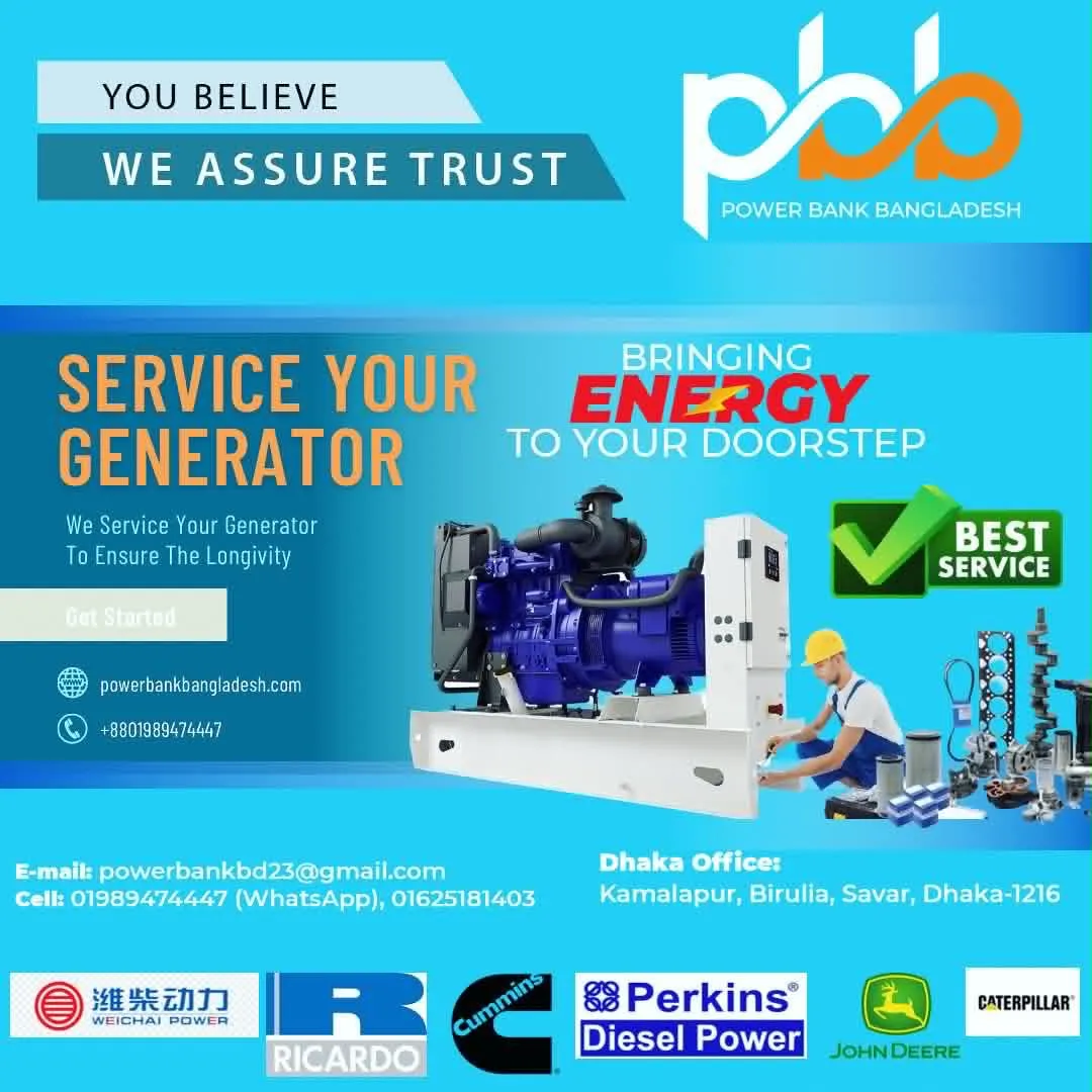 Technician beside a diesel generator: Service your generator to ensure its longevity